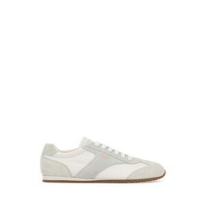 Prada Men Two-Tone Suede And Fabric Sneakers